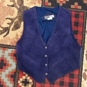 Men’s vintage Mona Mode suede and leather western vest